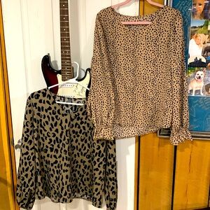 SHEIN Animal Print Blouse Bundle